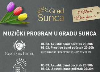 Grad sunca – Mart je u znaku žena, dođite da zajedno uživamo uz muziku uživo!