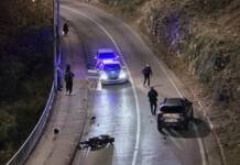 /FOTO/TREBINJE- Motociklista povrijeđen u sudaru sa automobilom