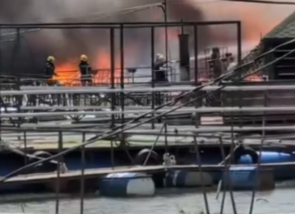 DRAMA NA ADI CIGANLIJI Gore splavovi na makiškoj strani, veliki broj vatrogasaca-spasilaca na licu mesta
