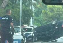 Bar: Vozač motora oborio pješaka u Zelenom pojasu, u Sutomoru se prevrnuo automobil