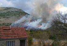 Požar u naselju Ivanica između Trebinja i Dubrovnika