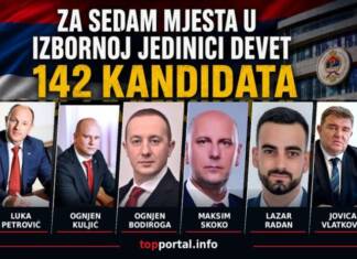 ZA SEDAM MJESTA U IZBORNOJ JEDINICI DEVET 142 KANDIDATA