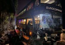 Autobus sa učenicima iz Crne Gore udario u stijenu, ima povrijeđenih /FOTO/