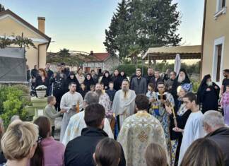 U manastiru Duži služeno praznično večernje uoči Pokrova Presvete Bogorodice